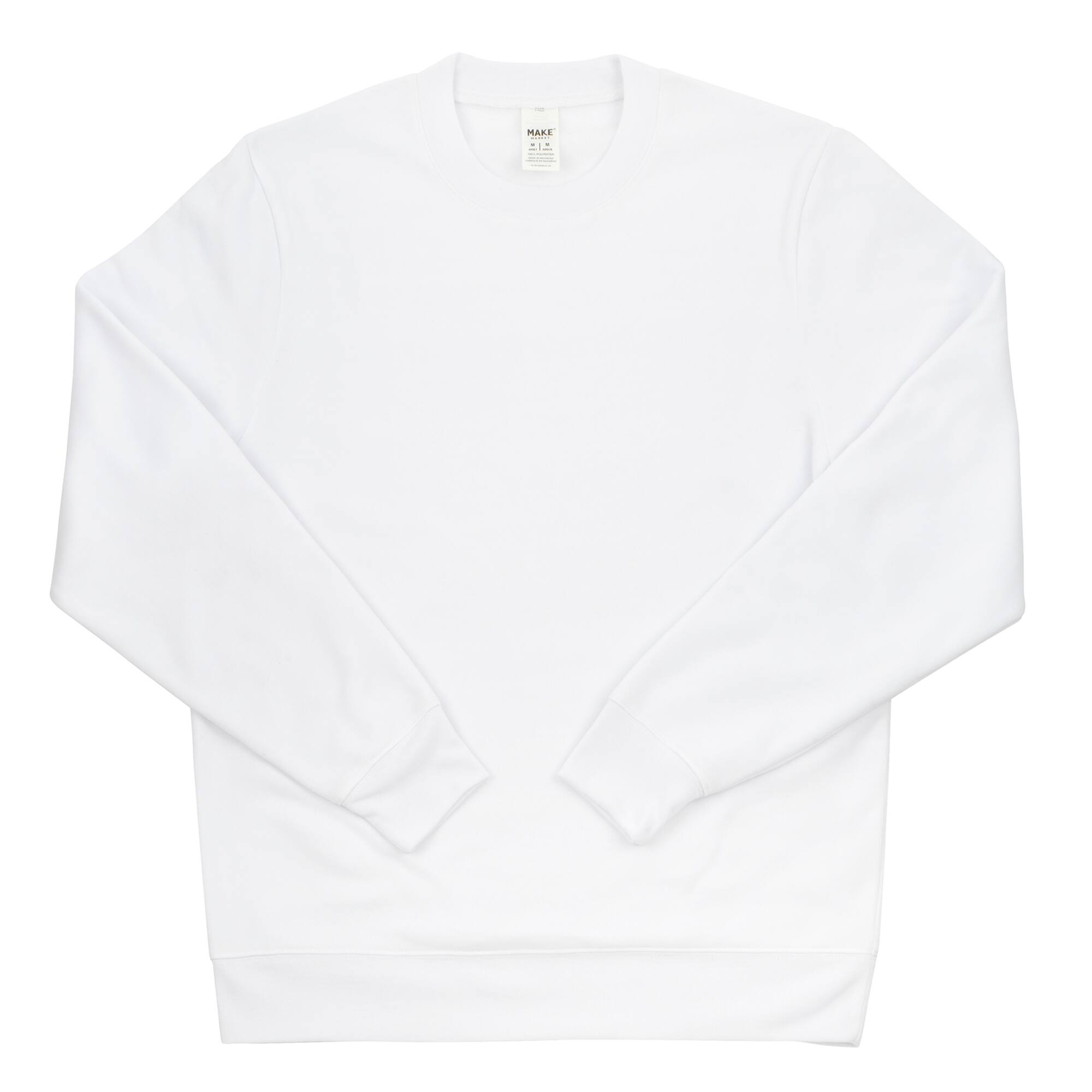 12 Pack: White Crew Neck Adult Unisex Sublimation Sweatshirt by Make Market
